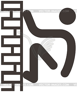Parkour icon - royalty-free vector image