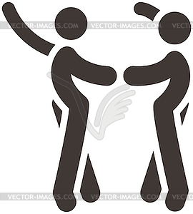 Sport dancing icon - vector clipart