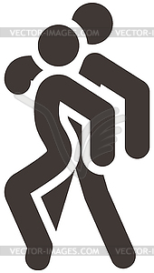 Sport dancing icon - vector image