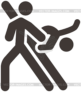 Sport dancing icon - vector clip art