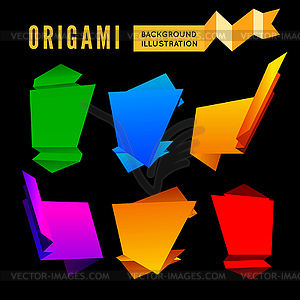 Origami set - vector image