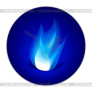 Gas fire icon - vector image