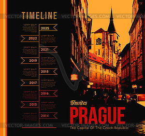 Prague city - royalty-free vector image