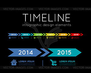 Timeline infographic - vector image