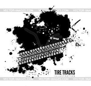 Tire track background - vector EPS clipart