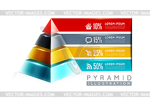 Pyramid infographic design - vector image