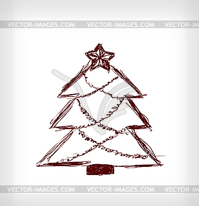 Christmas tree - royalty-free vector image