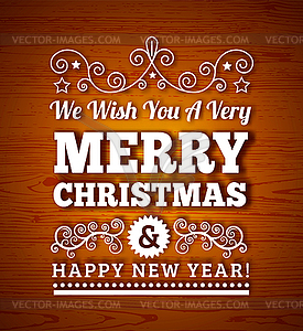 Vintage Merry Christmas Background - vector clip art