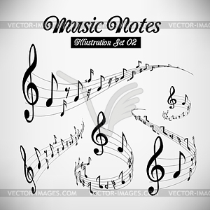 Musical staves - vector clipart