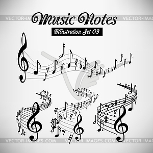 Musical staves - vector image