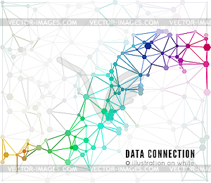 Abstract network connection background - vector EPS clipart