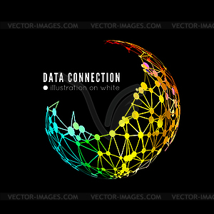 Abstract network connection background - stock vector clipart