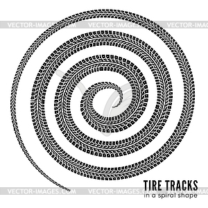 Tire tracks - vector clipart