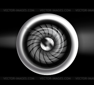 Jet engine front view - vector clipart