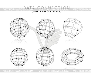 Abstract network connection background - vector clip art