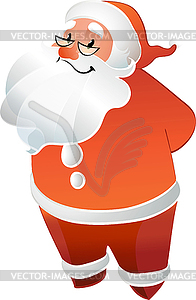 Santa Claus with glasses smiling - vector EPS clipart