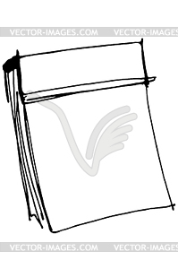 Sketch paper tear-off calendar - vector clip art