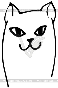 Sketch beautiful cat muzzle - vector image
