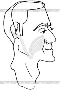 Эскиз лица взрослого мужчины - изображение в векторе / векторный клипарт