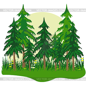 Fur wood - vector clipart