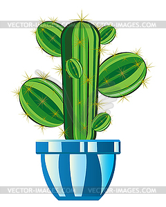 Cactus in pot - vector clipart