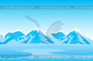 Mountain landscape - royalty-free vector clipart