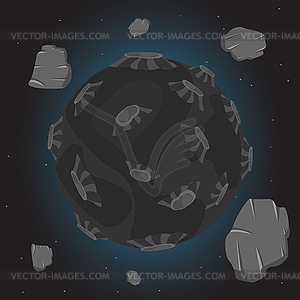 Planet in cosmos - vector clip art