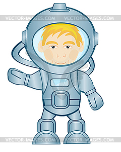 Spaceman in space suit - vector clip art