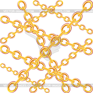 Chain of gild - vector clipart