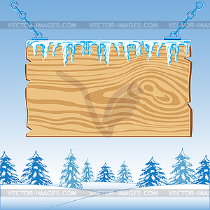 Board on chain - vector clip art