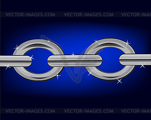 Section chain on turn blue background - vector clip art