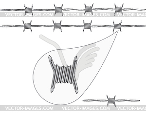 Barbed wire - vector clip art