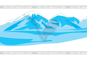 Winter mountains - vector image