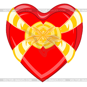 Box in manner of heart - stock vector clipart