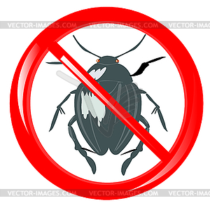 Sign insect it is impossible - vector image