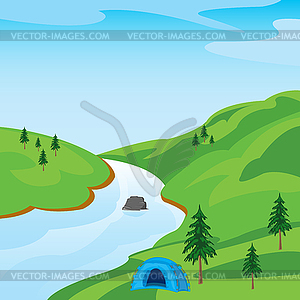 Beautiful landscape - vector clipart