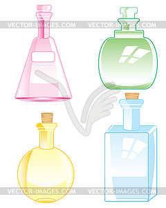 Bottles of glass - vector clipart