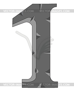 Numeral one - vector clip art