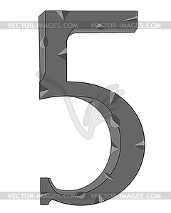 Numeral five - vector image