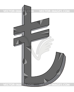 Sign lira of stone - vector image