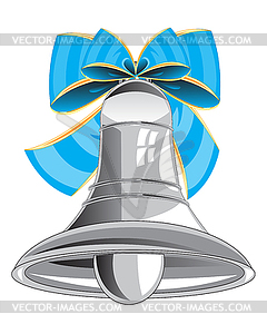 Bell and bow - vector image