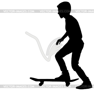 Set of skateboarders silhouette.  - vector EPS clipart