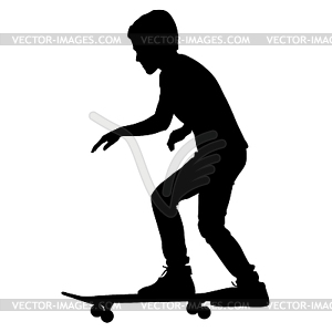 Skateboarders silhouette. - vector image