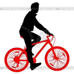 Silhouette of cyclist male.  - vector EPS clipart