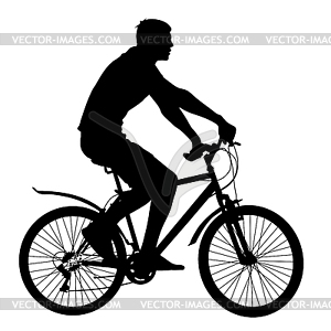 Silhouette of cyclist male.  - vector EPS clipart