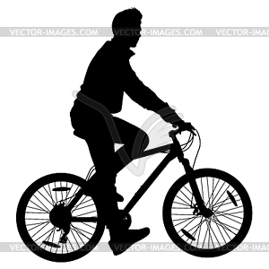 Silhouette of cyclist male.  - vector EPS clipart