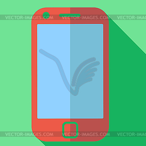 Modern flat design concept icon smart phone - vector clip art