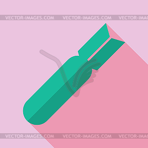 Modern flat design concept icon aviation bomb. - vector clip art