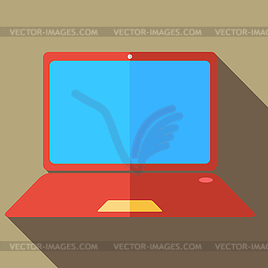 Modern flat design concept icon computer and laptop - vector clip art