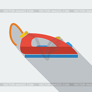 Modern flat design concept icon iron for Ironing. - vector clipart